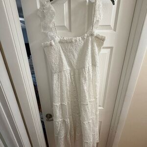 ARULA Trystyn Ivory Lace Ruffle dress